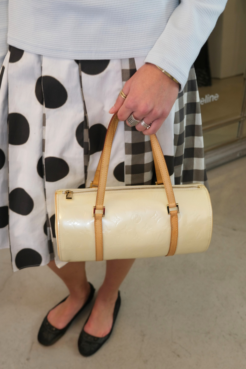 Louis Vuitton Ivory Monogram Vernis Papillon