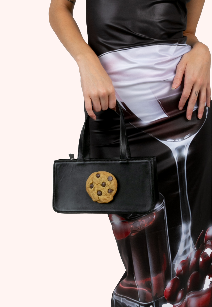 Black Cookie Top Handle Bag (Final Sale)