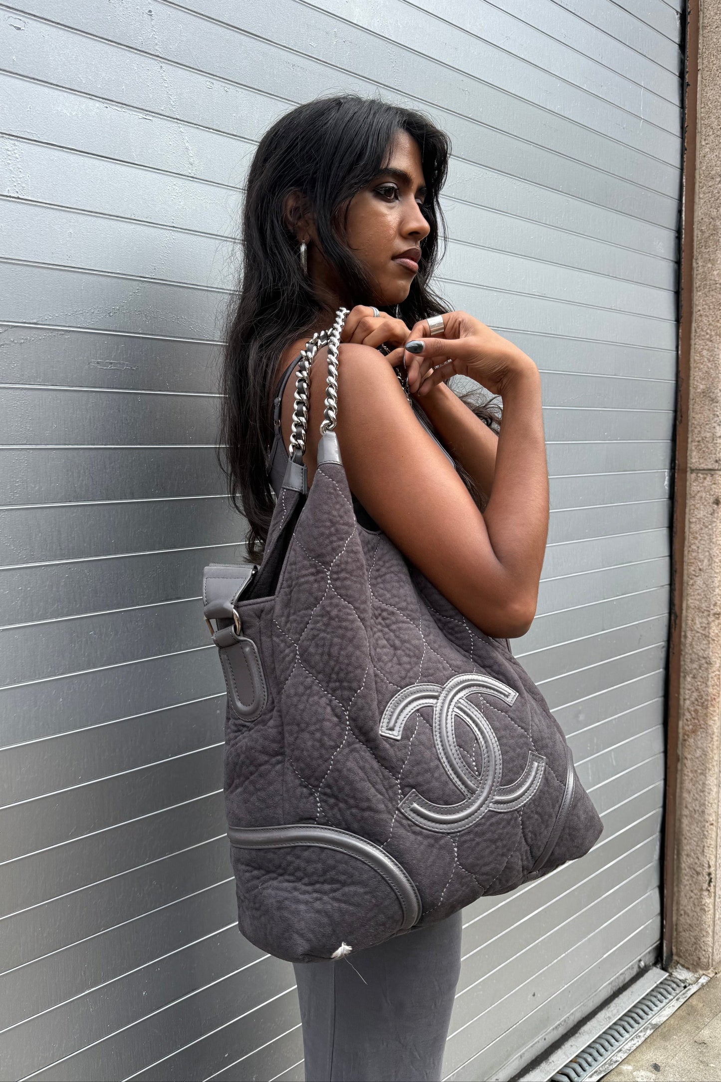 Chanel Suede Hobo Bag