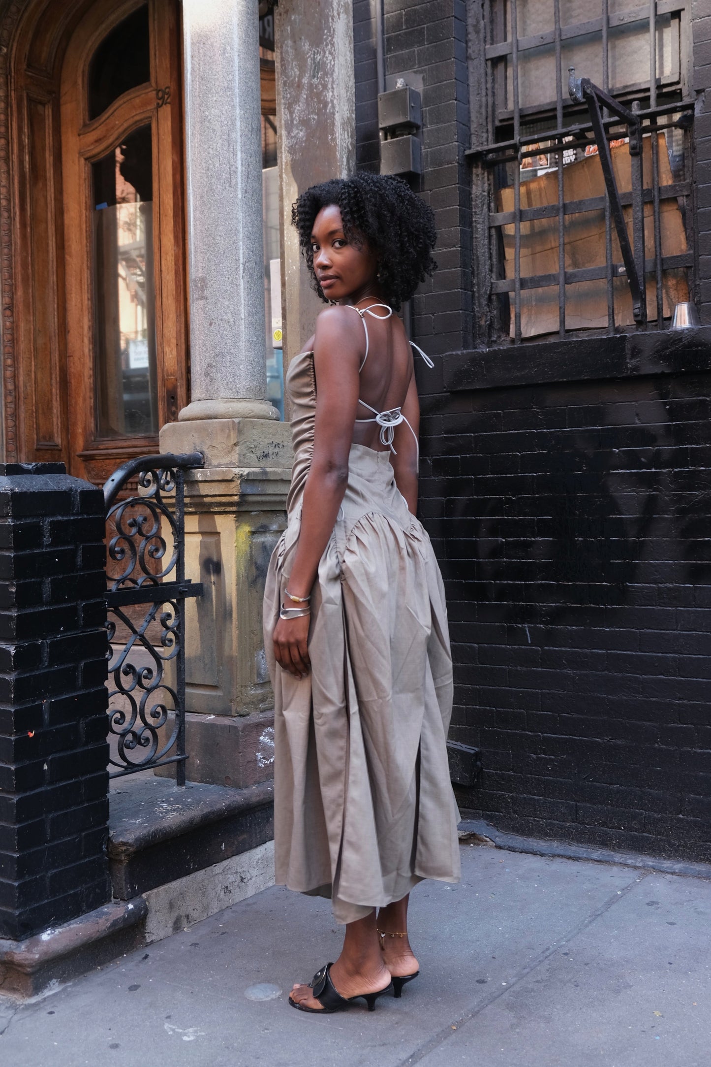 Grey Bubble Maxi Dress