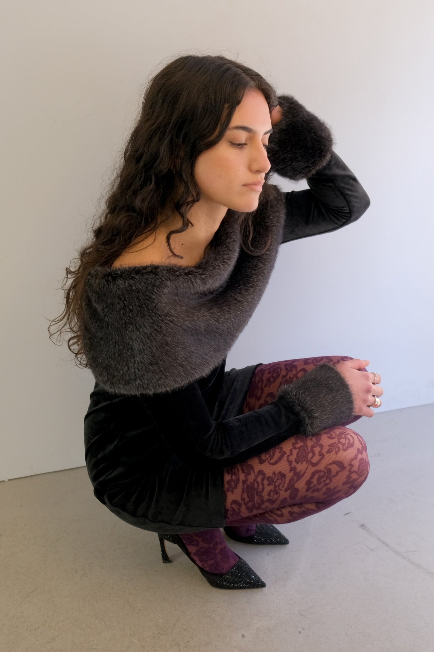 Stretch Velour Dress