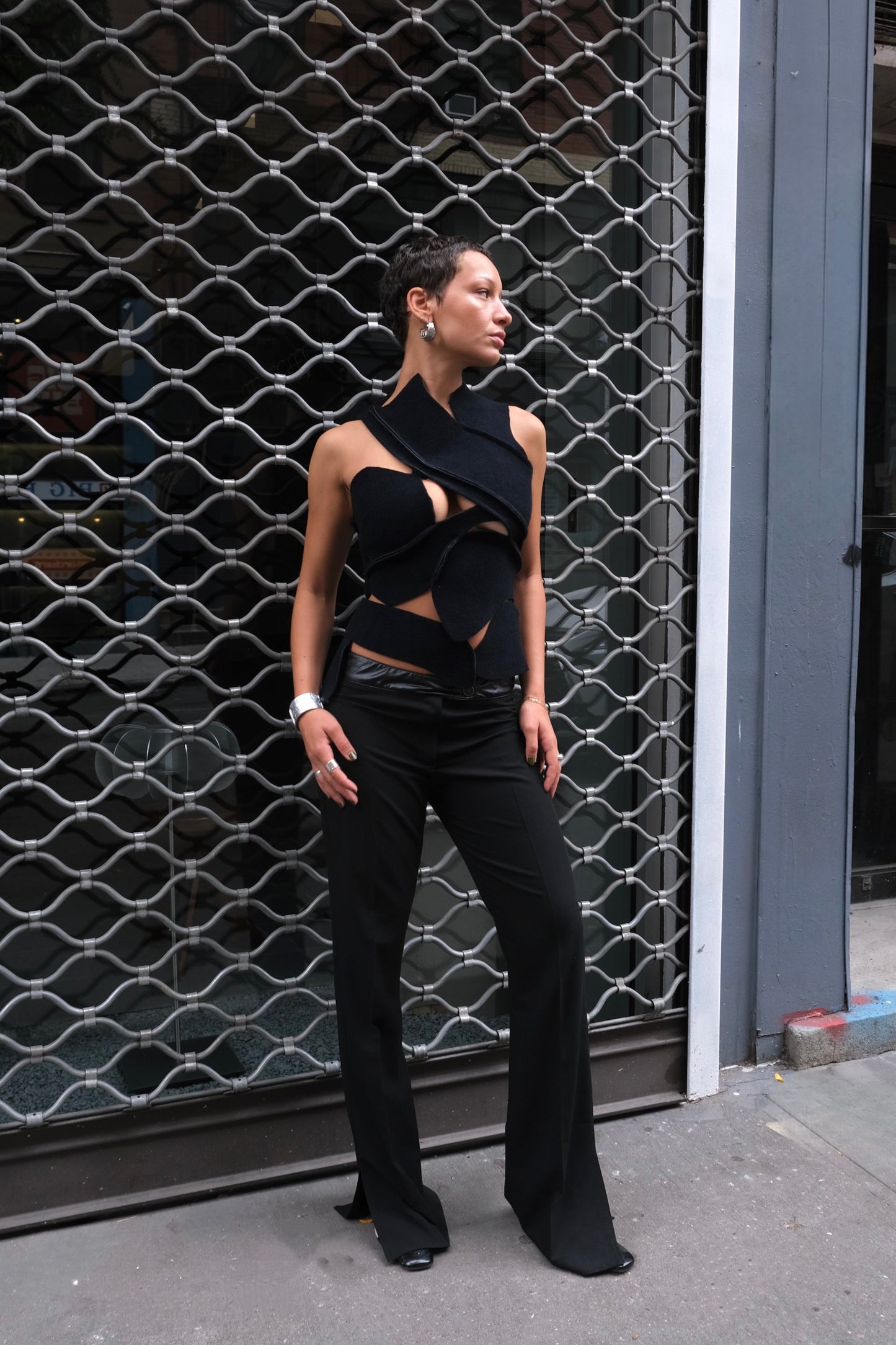 Felted Scuba Cut-Out Top