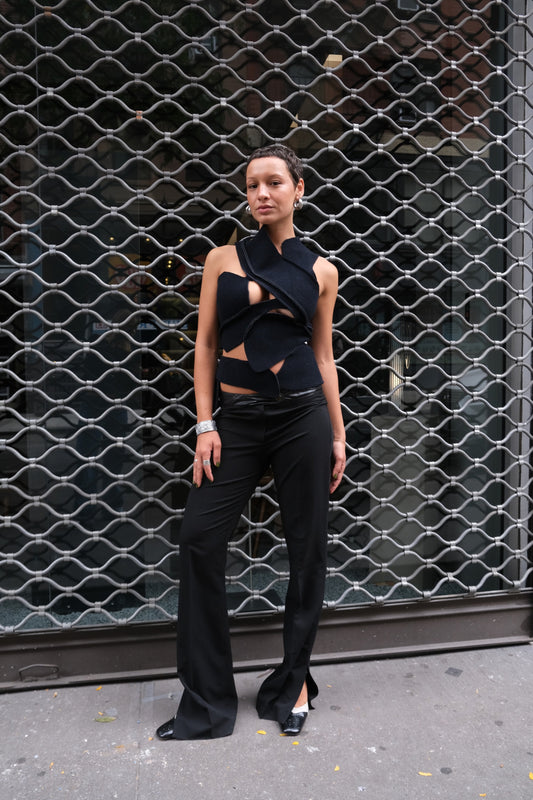 Felted Scuba Cut-Out Top