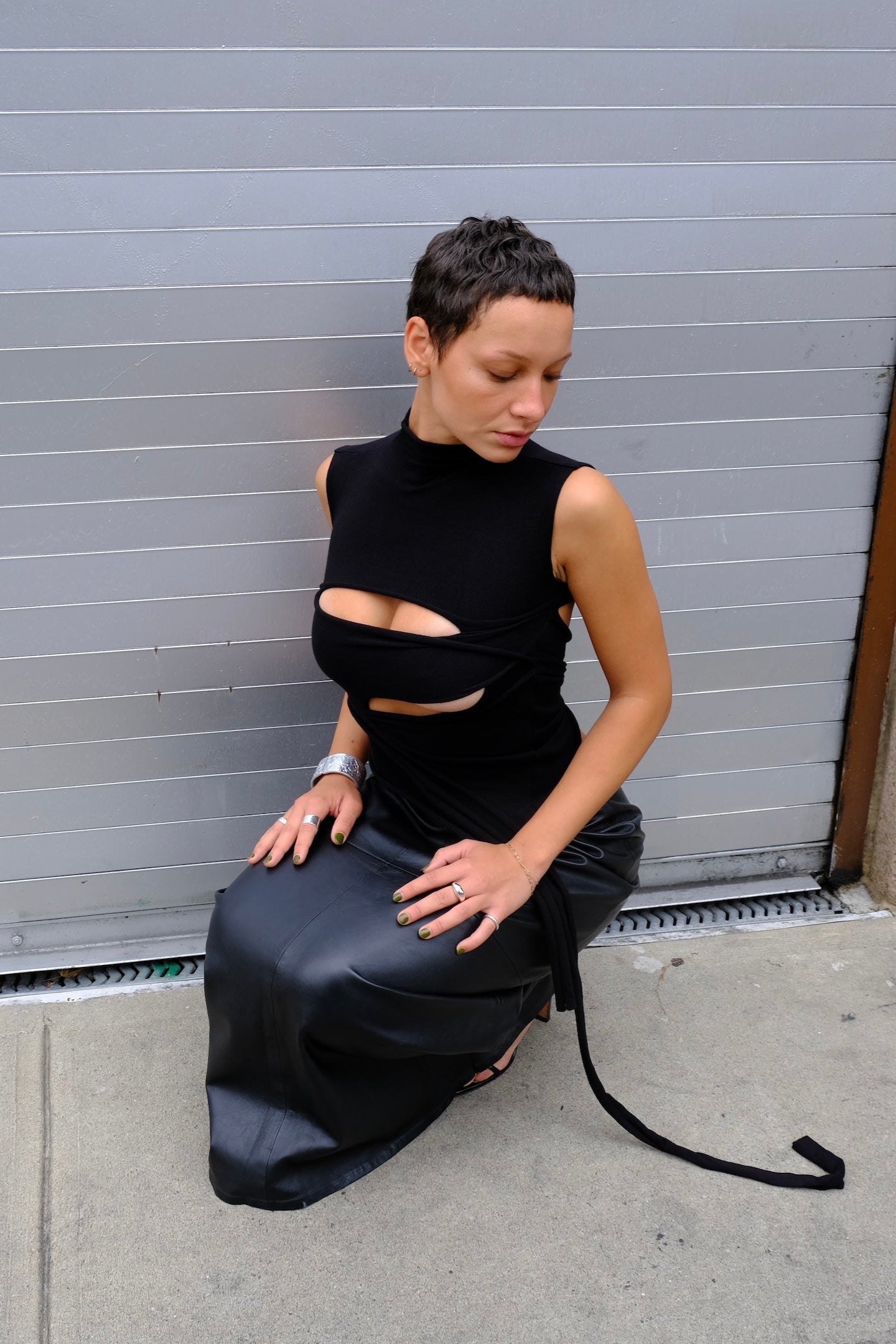 Cut Out Knit Top