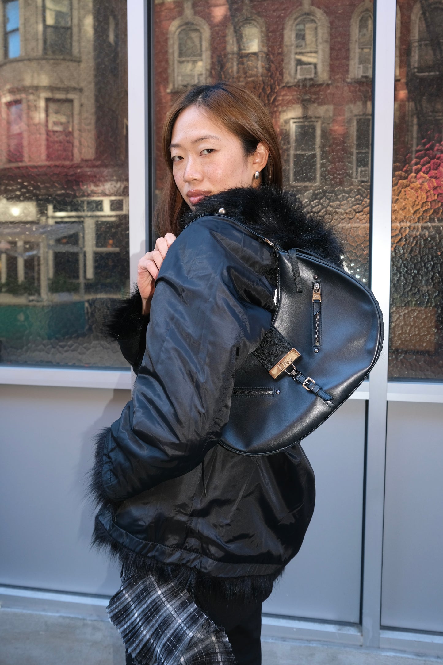 Reversible Faux Fur Hood Jacket