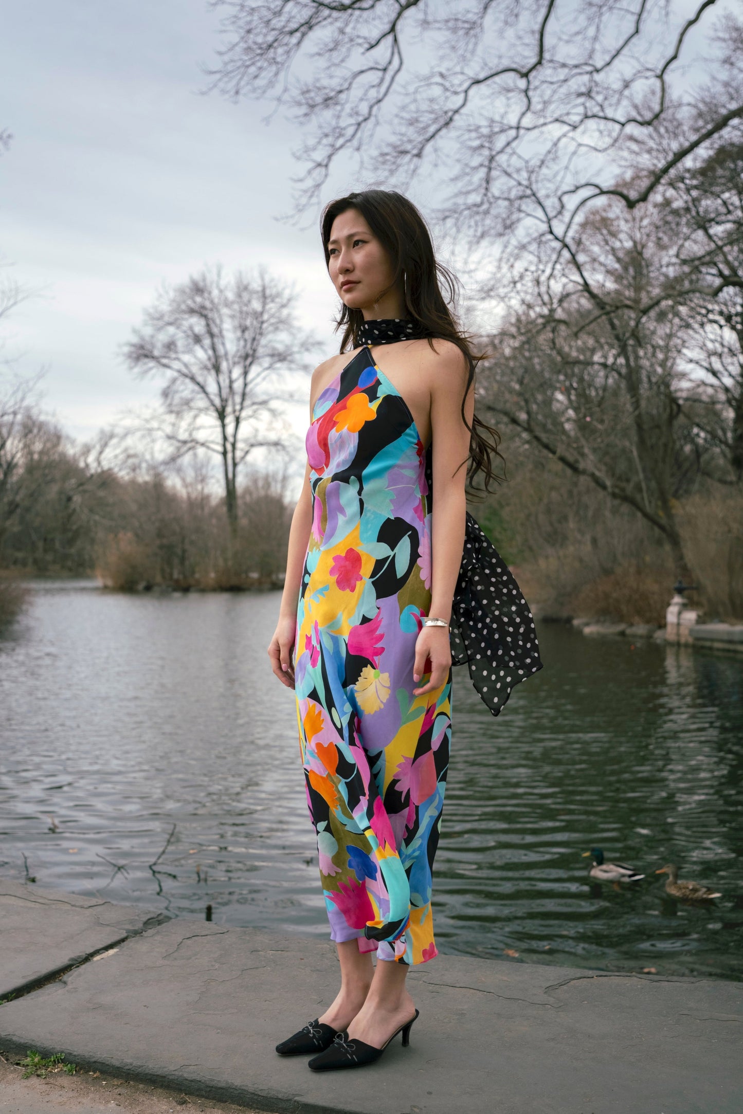 Hayley Dress Tulip Spot Mix Multi