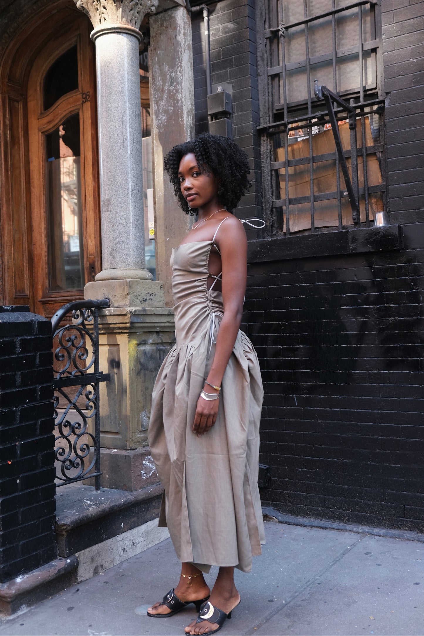 Grey Bubble Maxi Dress