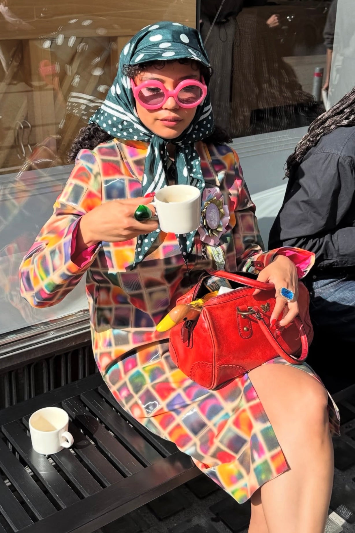 Print + Patch Midi Coat (Final Sale)