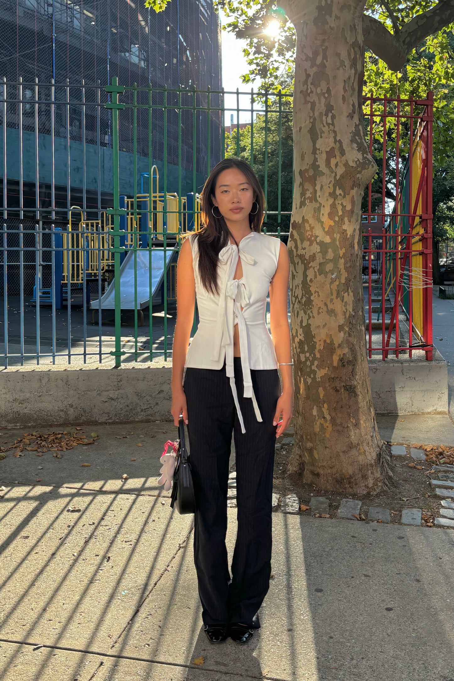 Bowtie Vest in White (Final Sale)
