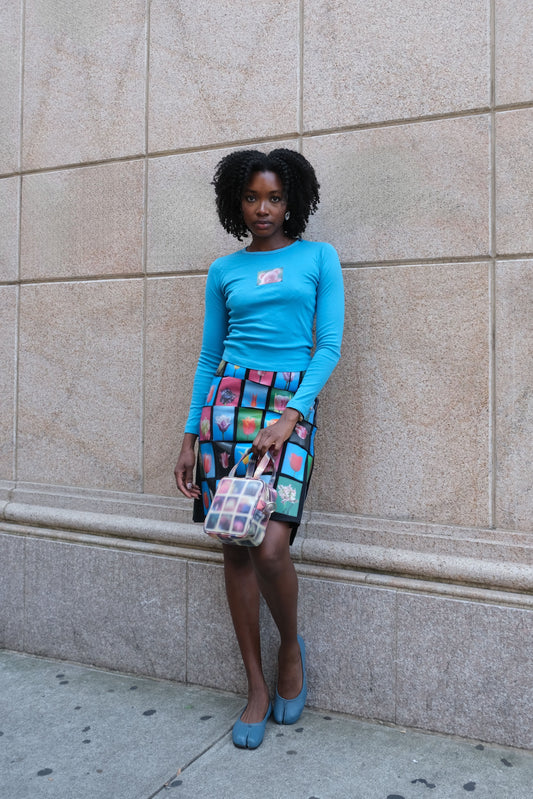 Tulip TV Patchwork Midi Skirt