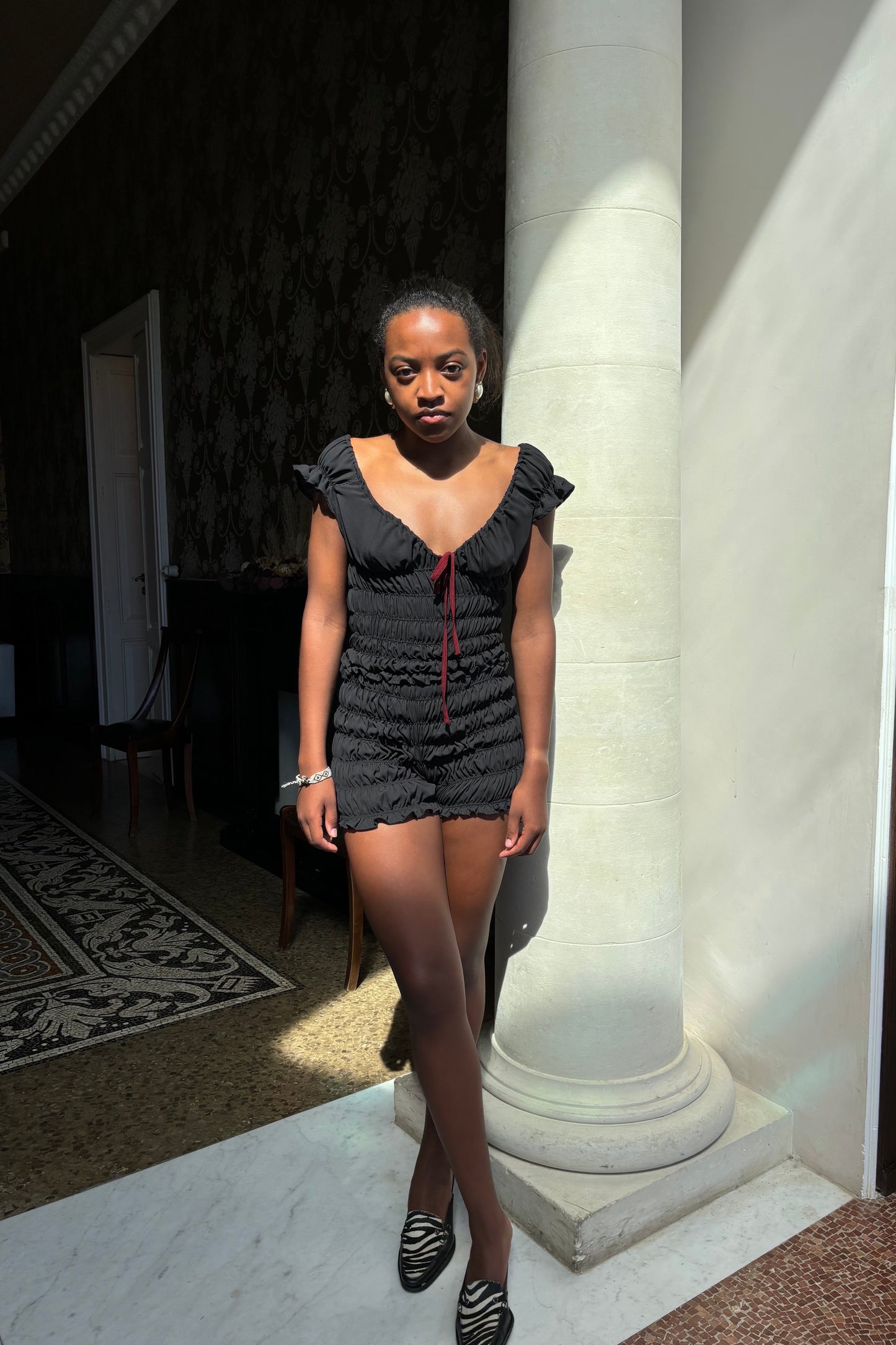 Daphne Set in Black - Top Only (Final Sale)