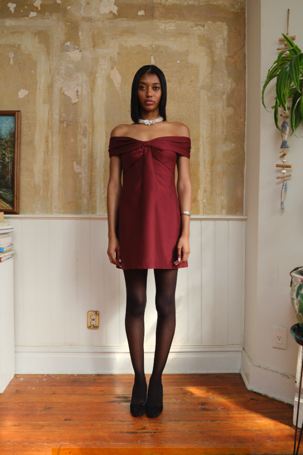 Shushu/Tong Bow Off-Shoulder Dress - Rent from Hauteline Xs Shushu/Tong Bow Off-Shoulder Dress - Rent from Hauteline Xs