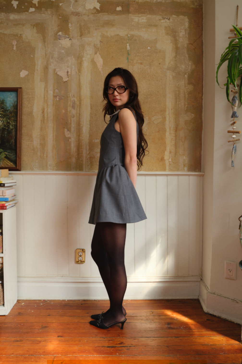 Shirt Neck Sleeveless Dress (Final Sale)
