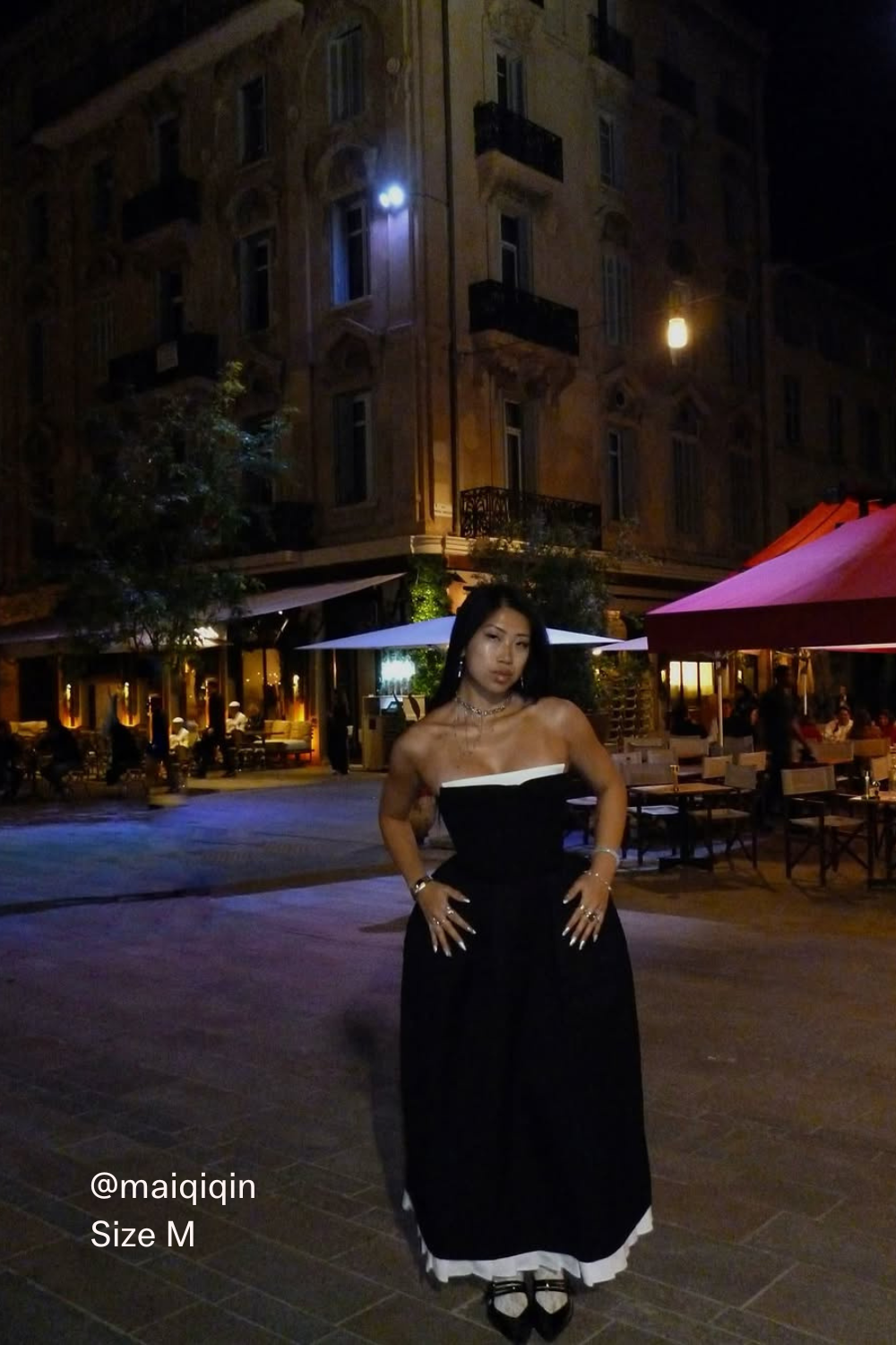 Black Flower Bud Maxi Dress