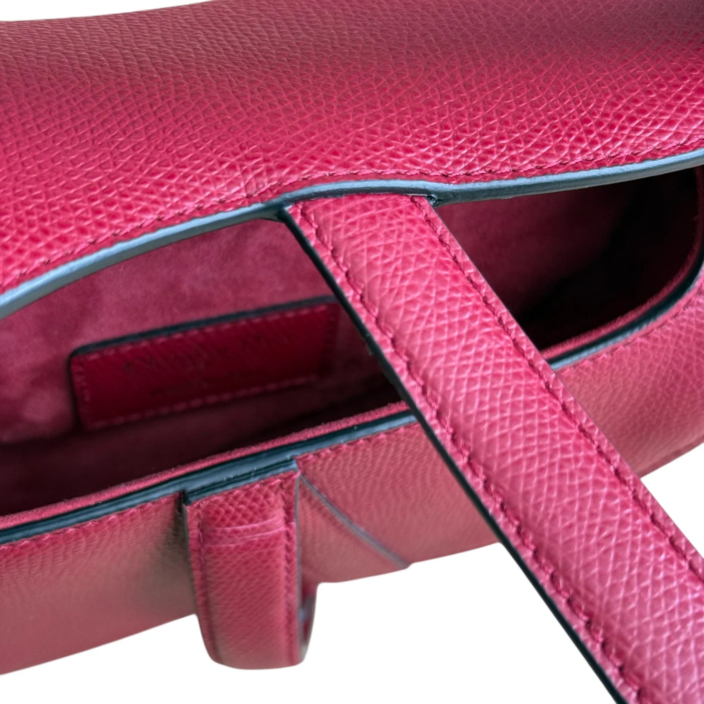 Christian Dior Red Mini Saddle Bag