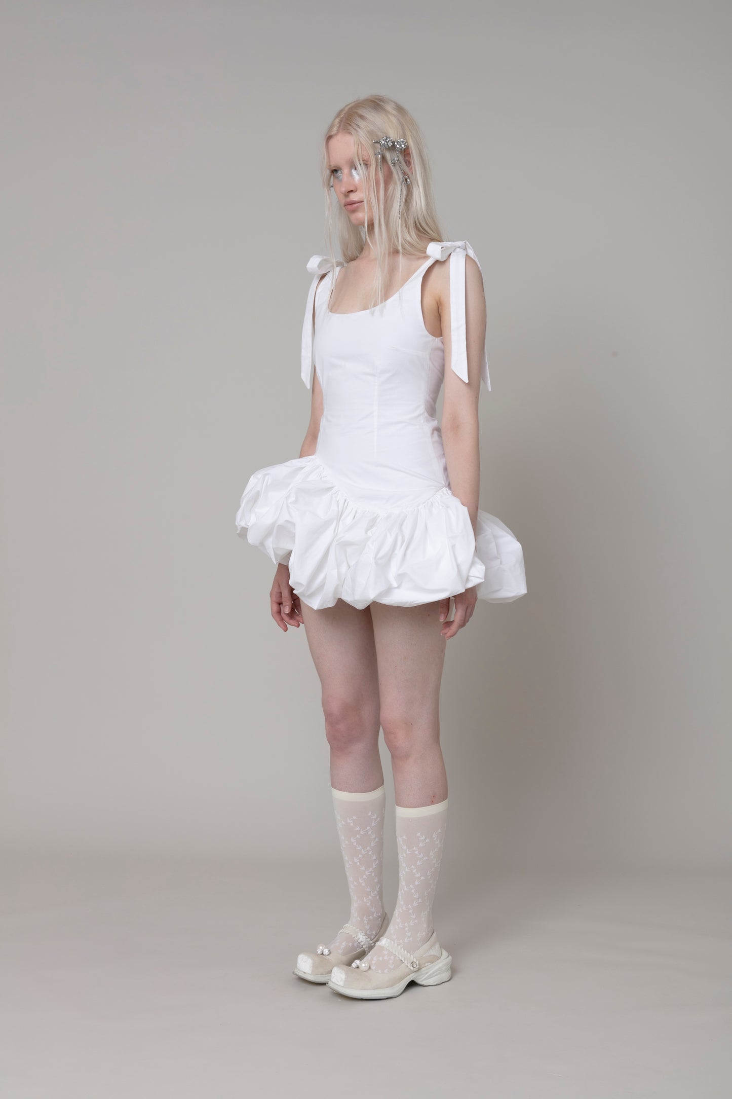 Doria Mini Dress in White (Final Sale)