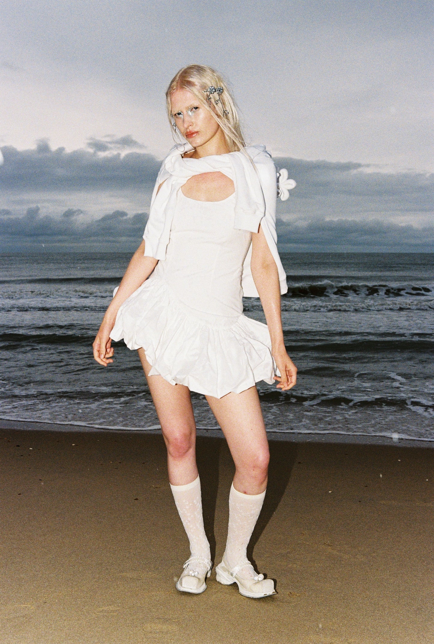 Doria Mini Dress in White (Final Sale)