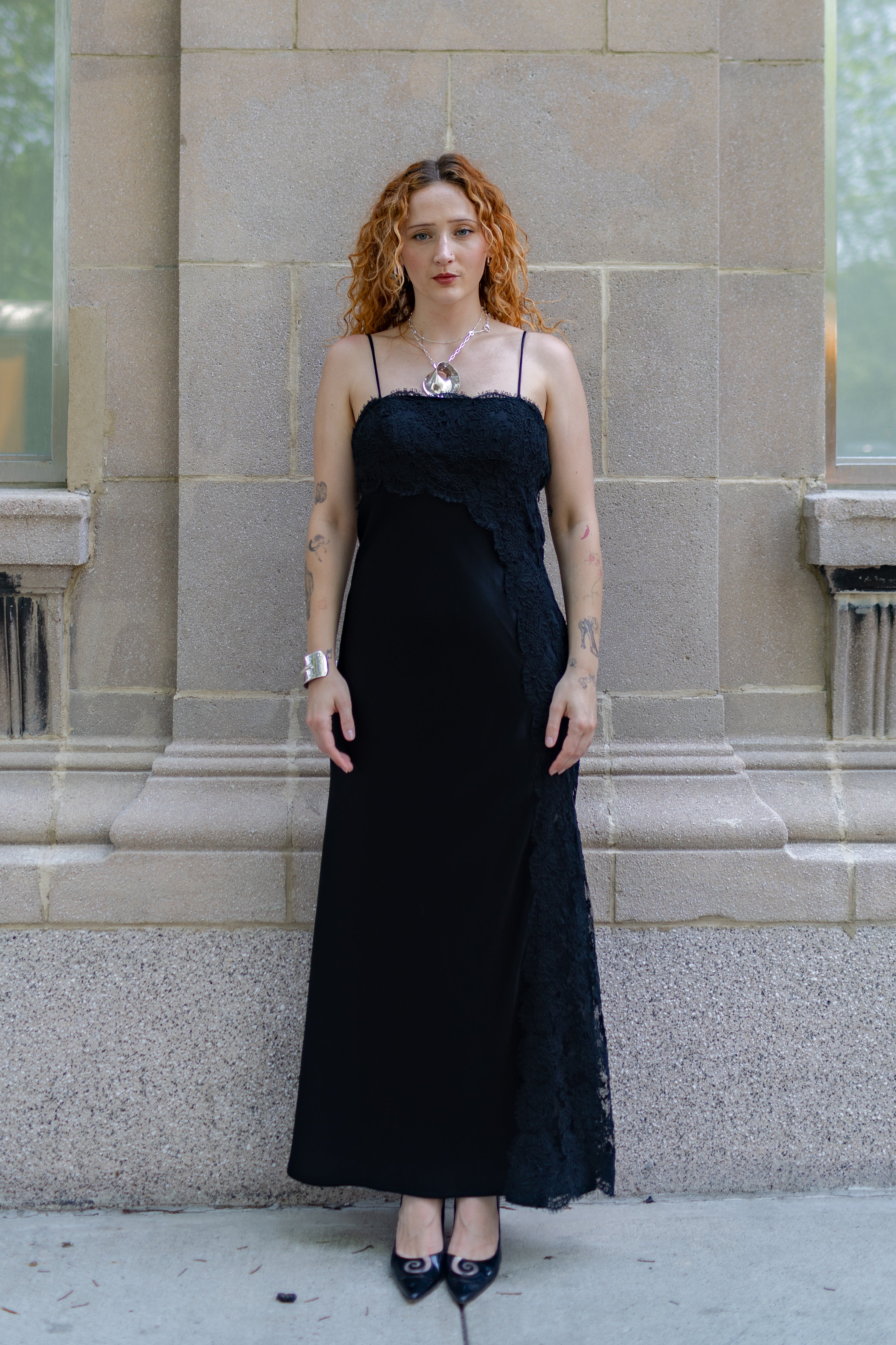 Select Vintage Black Lace Maxi Dress - Rent from Hauteline Select Vintage Black Lace Maxi Dress - Rent from Hauteline
