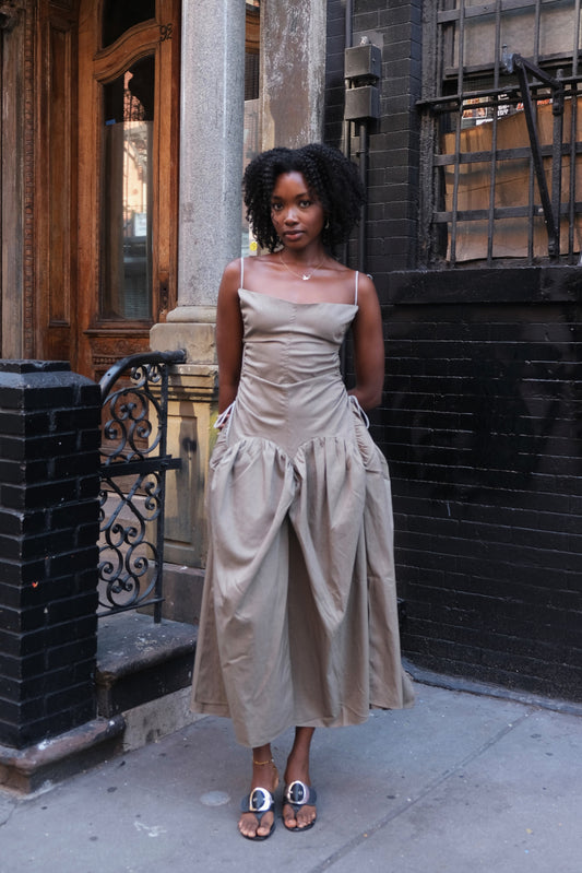 Grey Bubble Maxi Dress