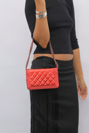 Chanel Red Patent Boy Wallet on Chain Bag