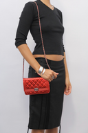 Chanel Red Patent Boy Wallet on Chain Bag