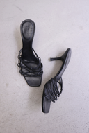 Gucci by Tom Ford FW 2002 Black Leather Braided Heels