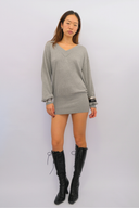 Deep Jumper Dress in Grey