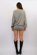 Deep Jumper Dress in Grey