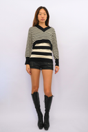 Stack Pull Over Sweater in Stripes