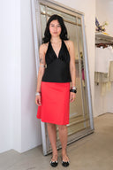 Ms. Pleat Top in Black