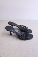 Gucci by Tom Ford FW 2002 Black Leather Braided Heels