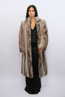 Betty Long Faux Fur Floor-Length Coat