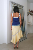 Delphia Satin Midi Skirt