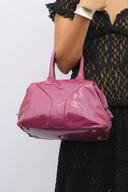 YSL Pink Patent Boston Bag