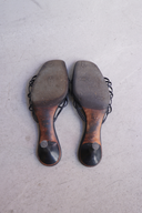 Gucci by Tom Ford FW 2002 Black Leather Braided Heels