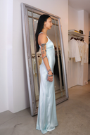 Maxina Crossover Dress in Ice Blue