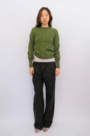 Marla Wool Cashmere Blend Cardigan in Green