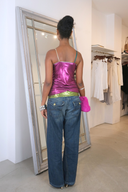 Metallic Green Sequin Belt