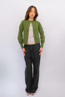 Marla Wool Cashmere Blend Cardigan in Green