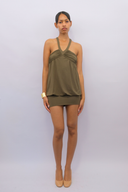 Twist Dress in Khaki