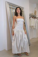 White Bubble Maxi Dress