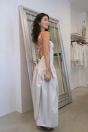 White Bubble Maxi Dress