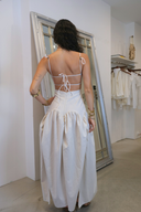 White Bubble Maxi Dress