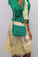 Chanel Turquoise Wallet on Chain Bag