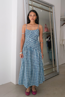 Lyra Check Midi Dress