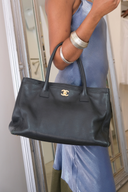 Chanel Black Medium Executive Cerf Tote Bag