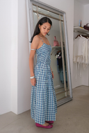 Lyra Check Midi Dress