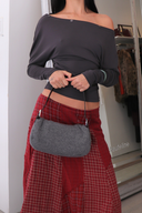 Fendi Vintage Cashmere Baguette Shoulder Bag