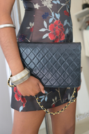 Chanel Quilted Matelasse Lambskin Flap Bag
