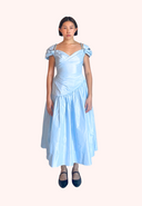 Sweetheart-Neckline Taffeta Midi Dress